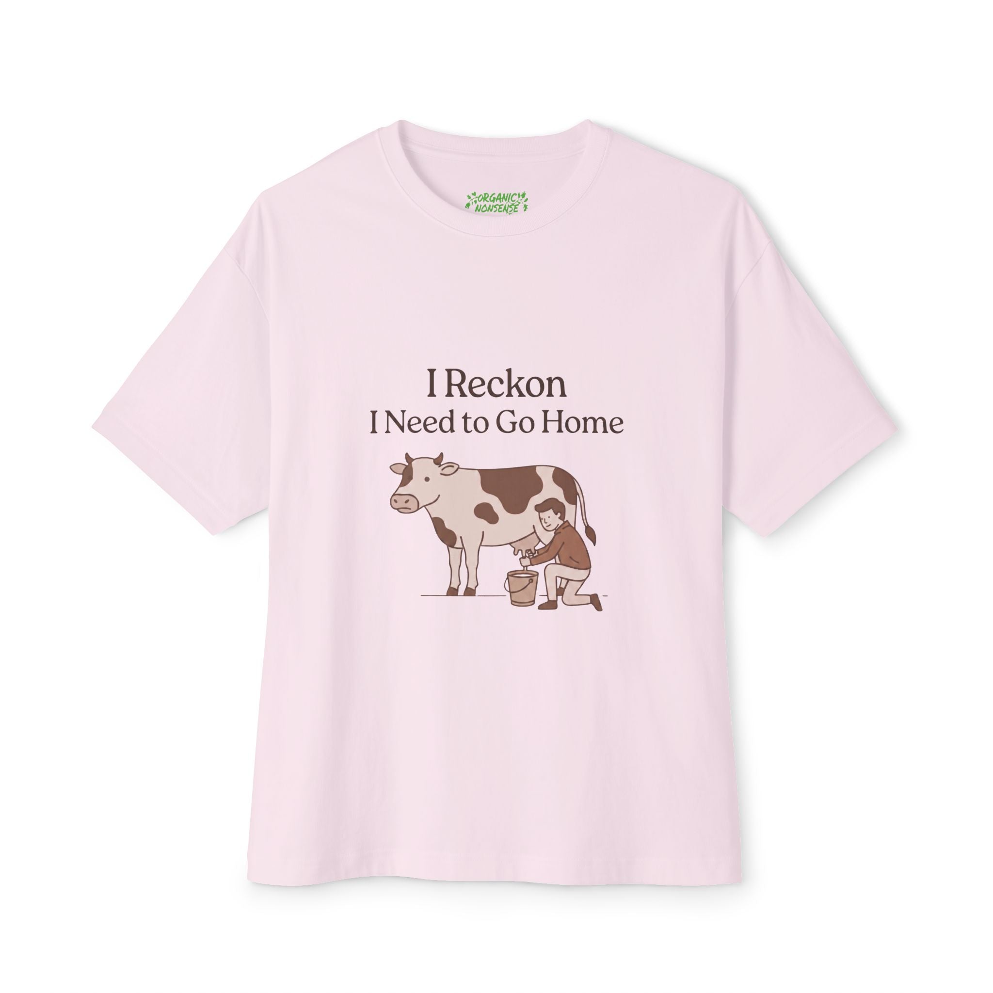 I Reckon I Need to Go Home Oversized Cow Tee