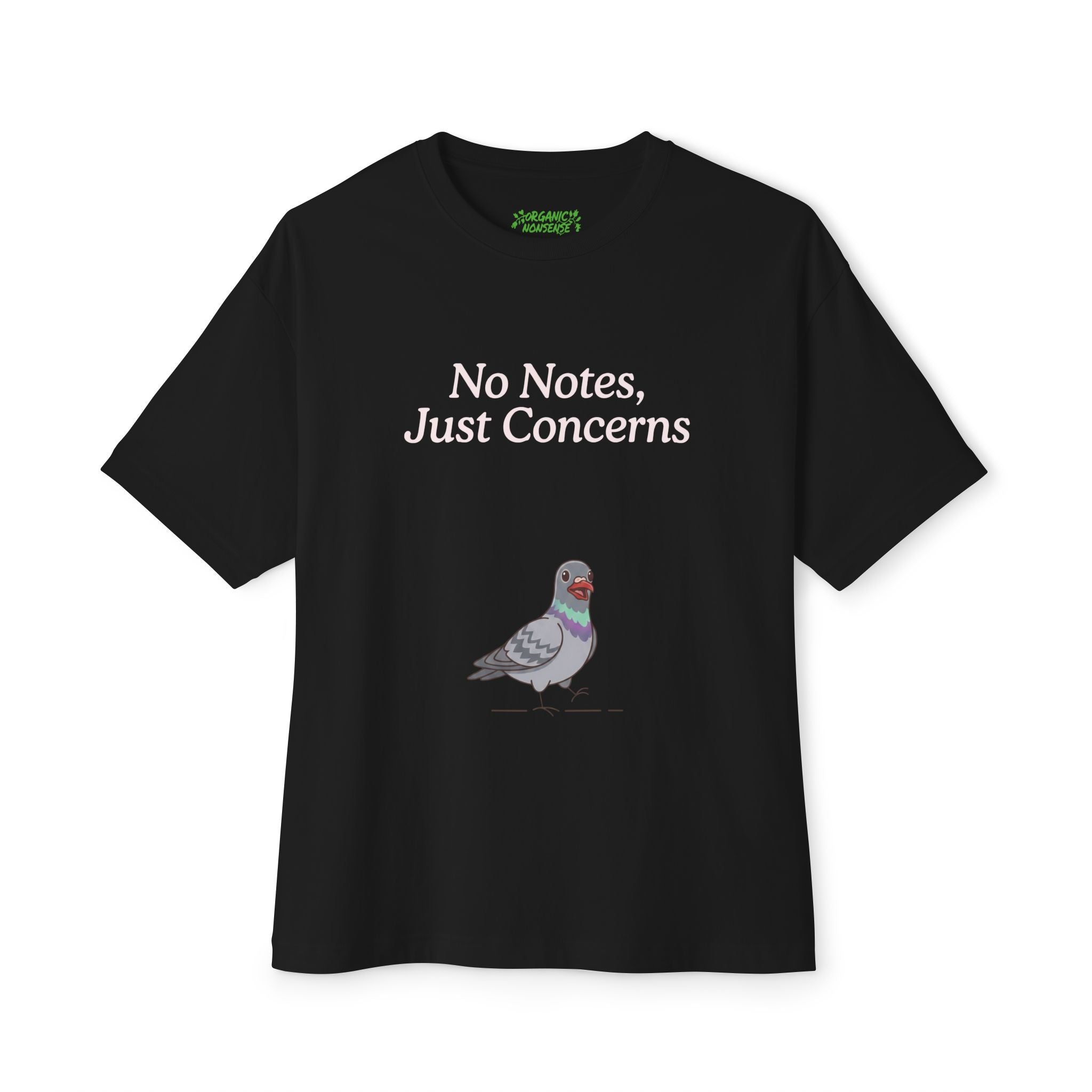 No Notes, Just Concerns Oversized Pigeon Tee
