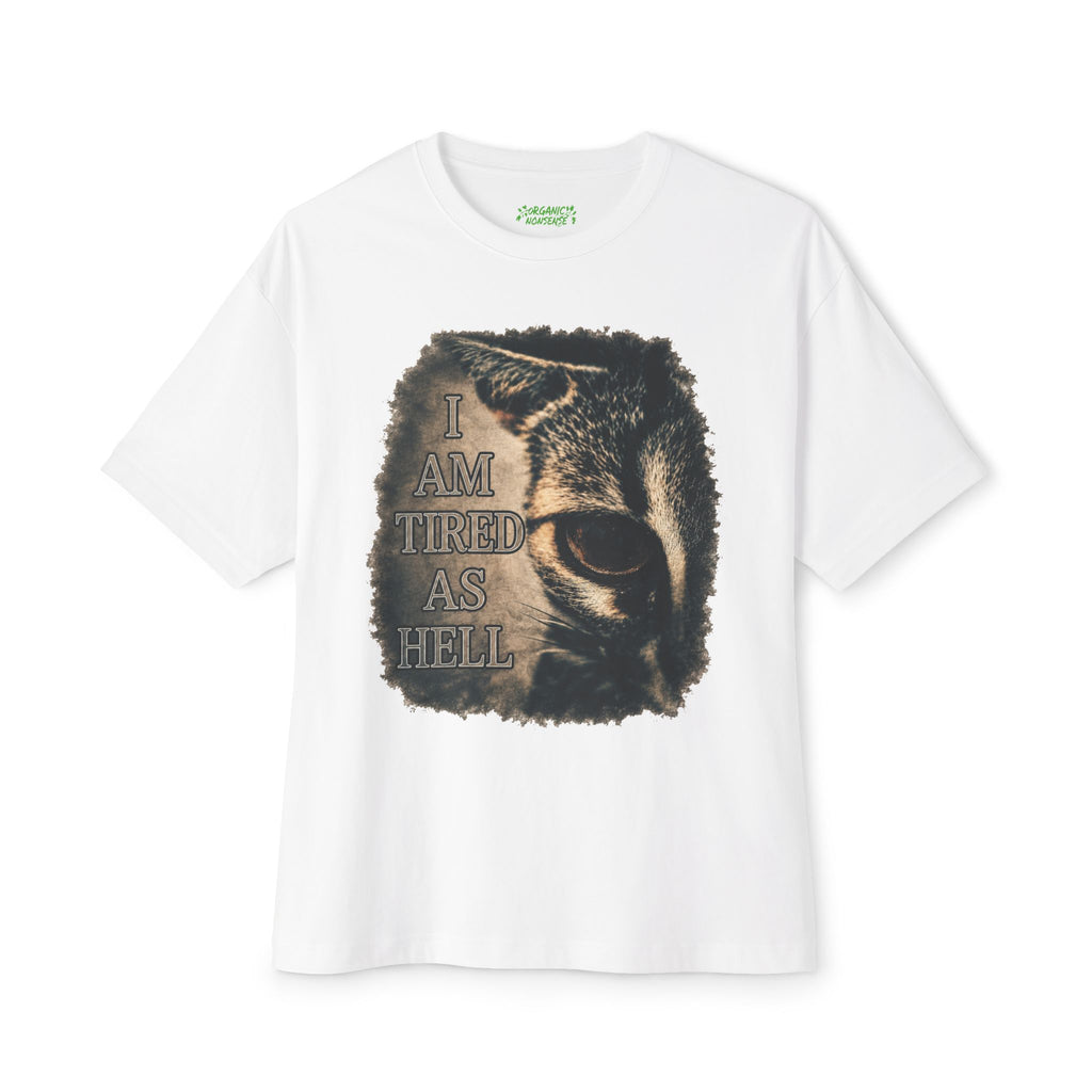 Tired Oversized Cat Tee