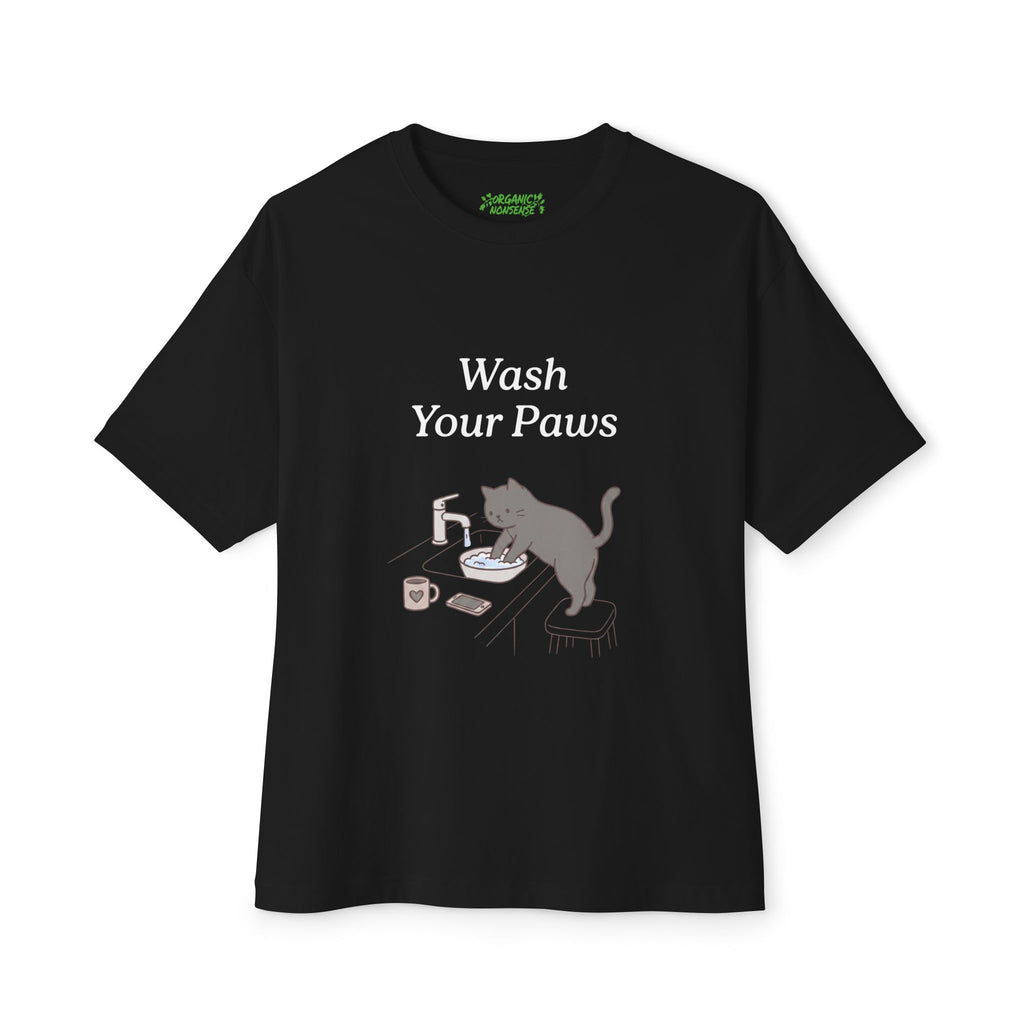 Wash Your Paws Oversized Cat Tee
