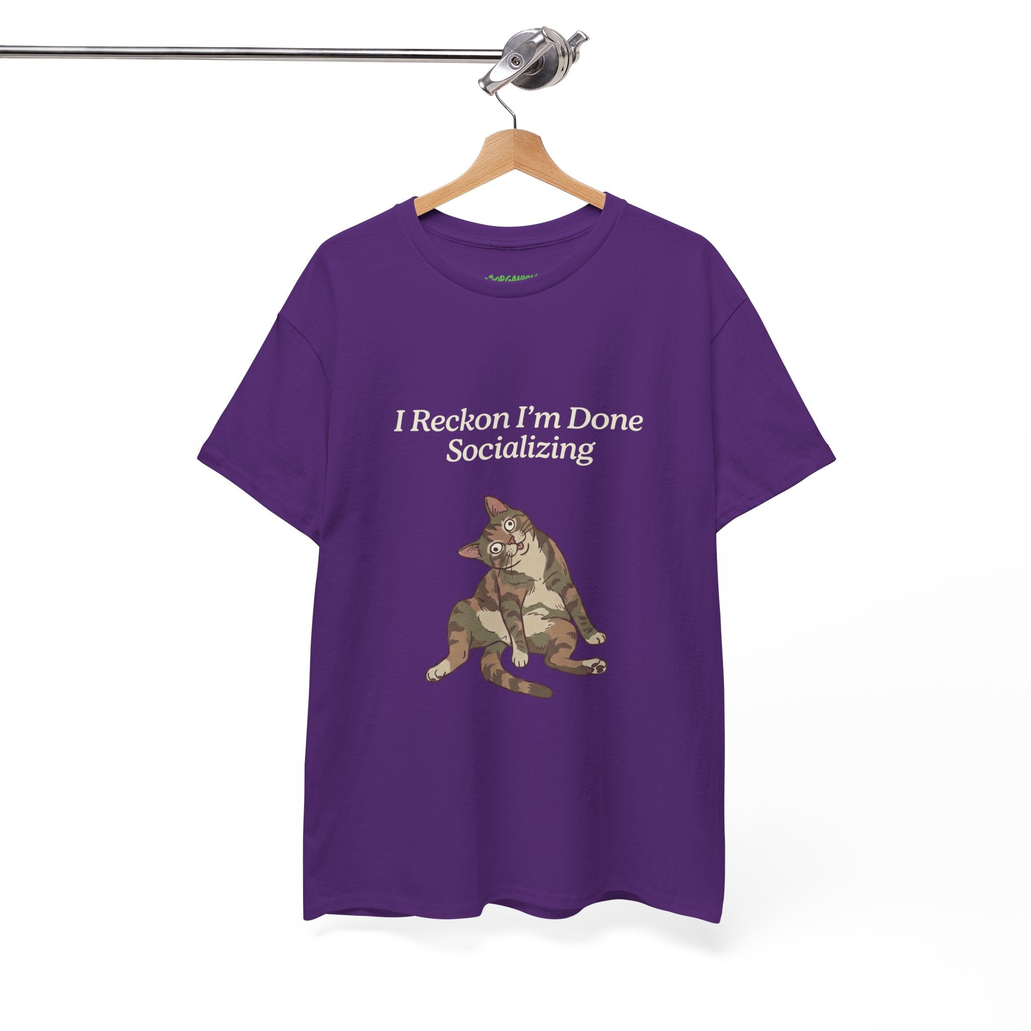 I Reckon I'm Done Socializing Cat Tee