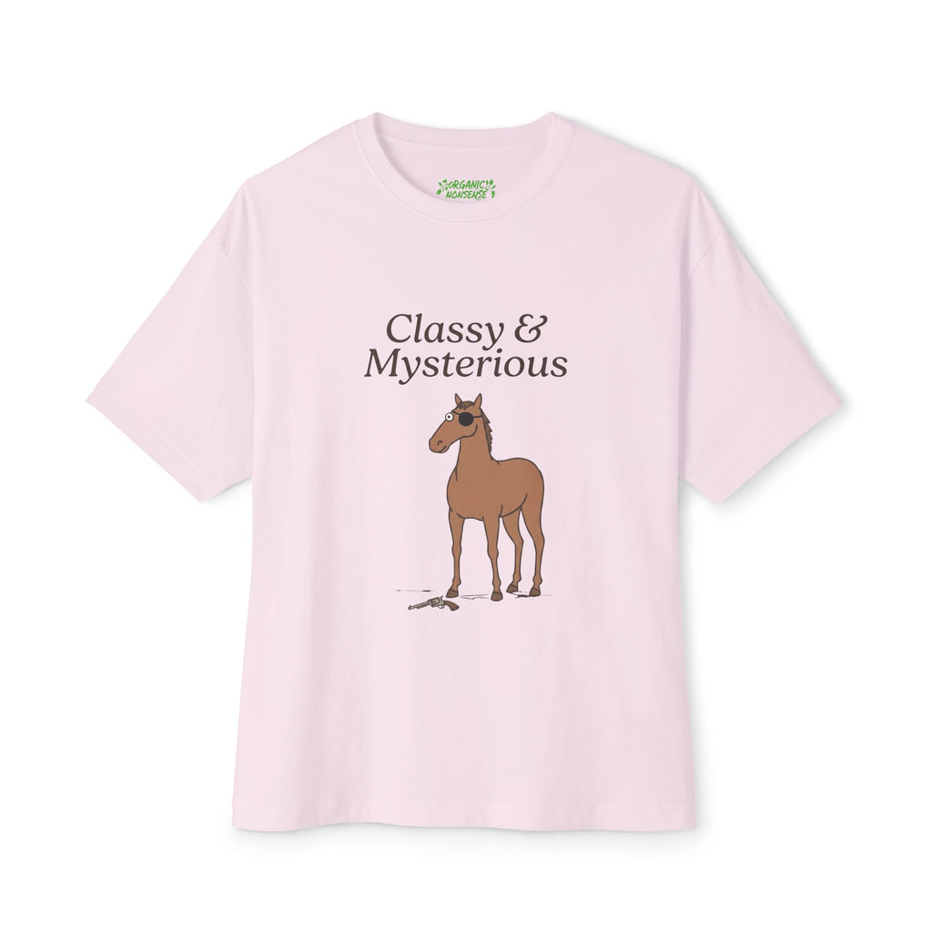 Classy & Mysterious Oversized Horse Tee