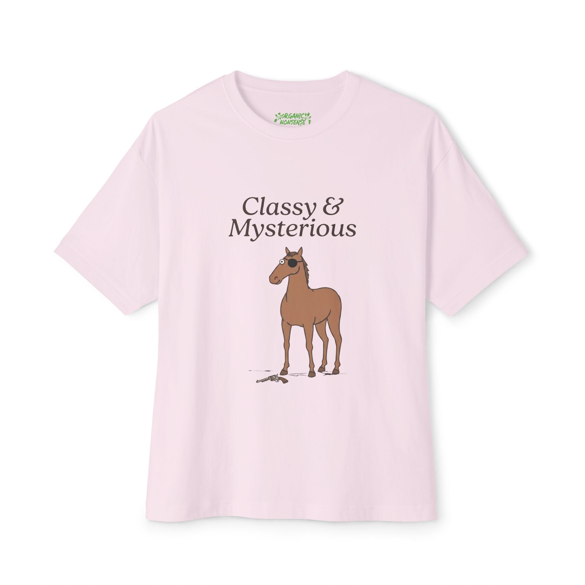 Classy & Mysterious Oversized Horse Tee