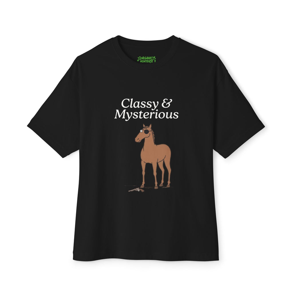 Classy & Mysterious Oversized Horse Tee