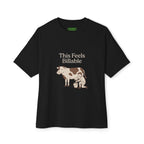 This Feels Billable Oversized Cow Tee