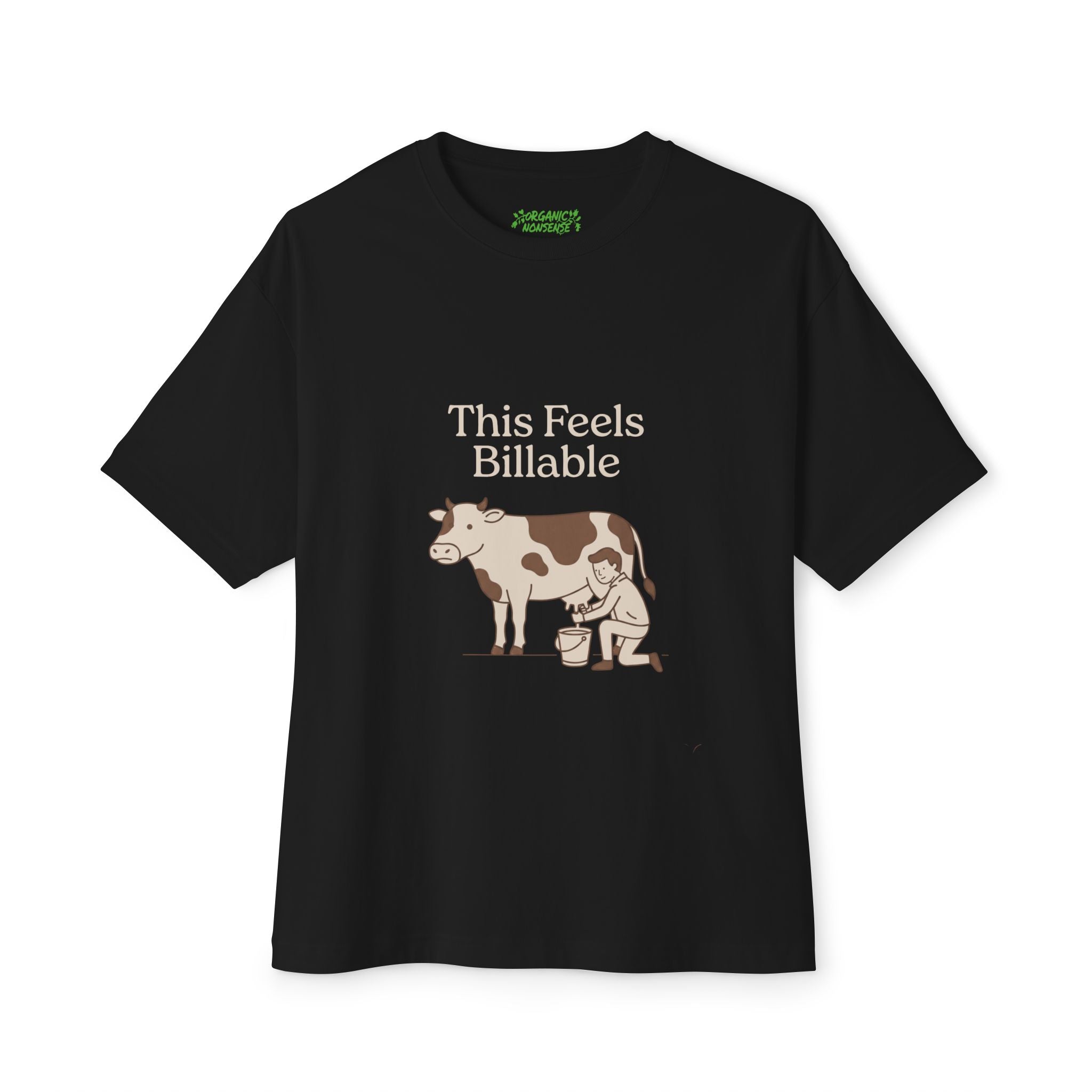 This Feels Billable Oversized Cow Tee
