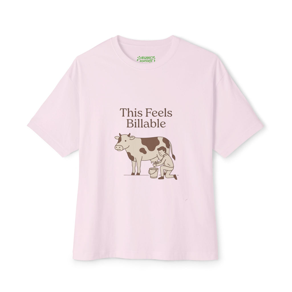 This Feels Billable Oversized Cow Tee