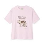 This Feels Billable Oversized Cow Tee