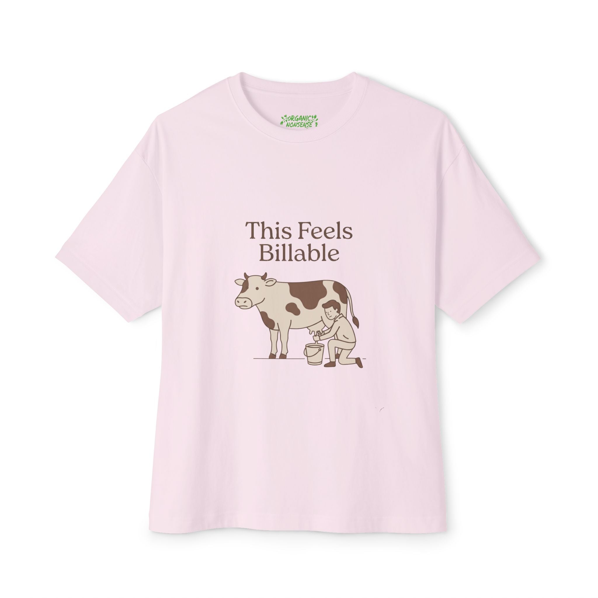 This Feels Billable Oversized Cow Tee