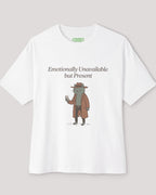 Emotionally Unavailable But Present Oversized Cat Tee
