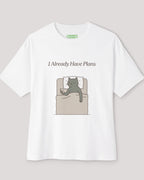 I Already Have Plans Oversized Cat Tee