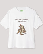 I Reckon I’m Done Socializing Oversized Cat Tee