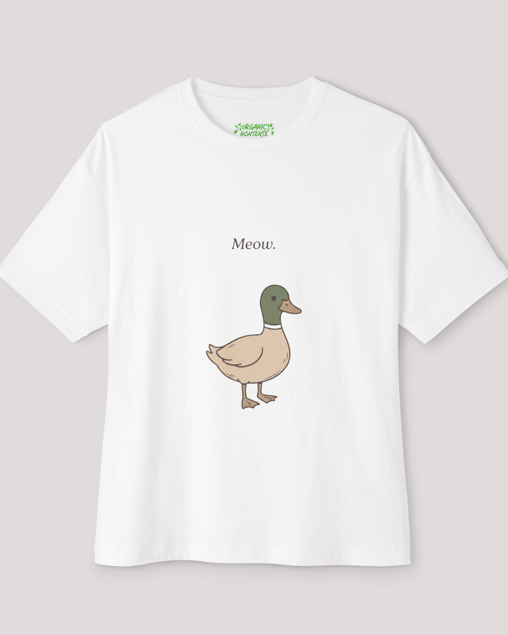 Meow. Oversized Duck Tee
