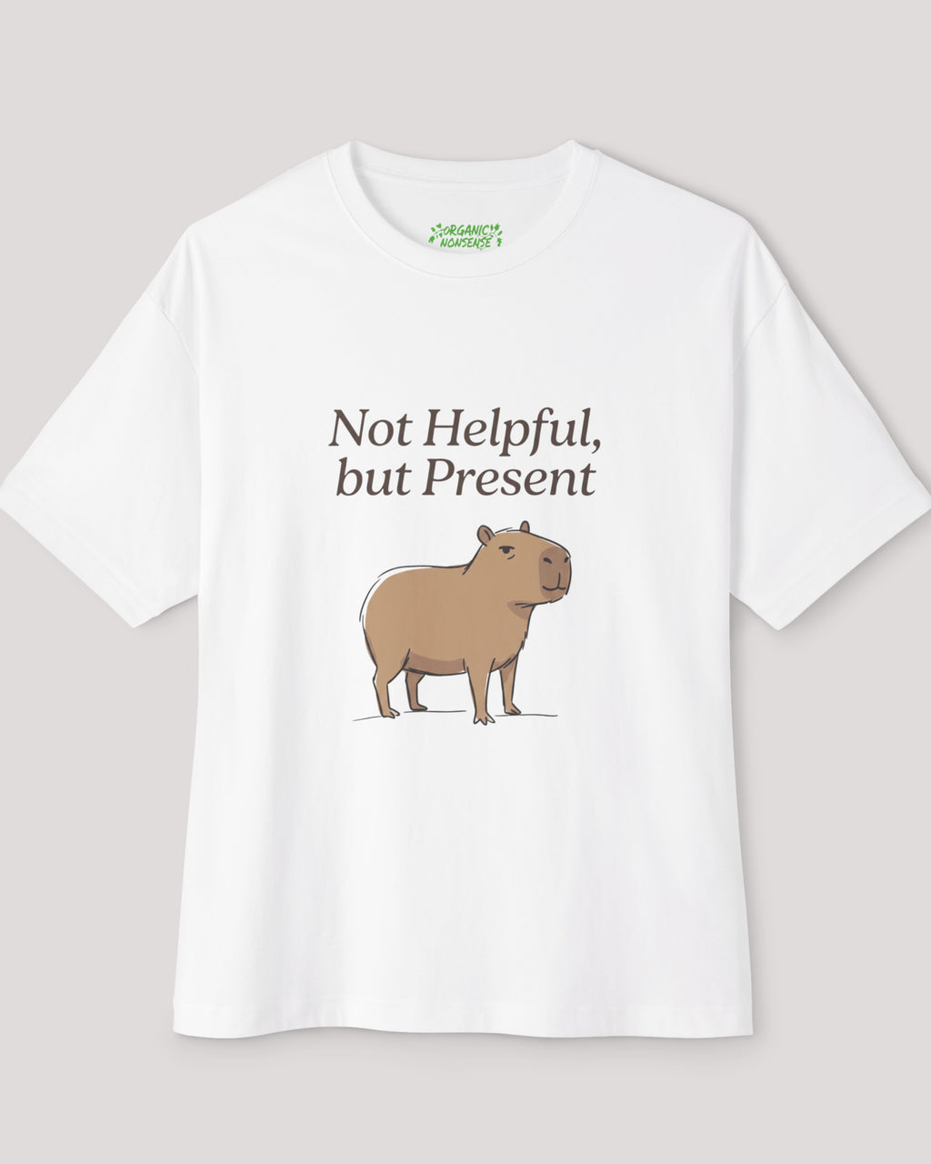 Not Helpful, but Present Oversized Capybara Tee