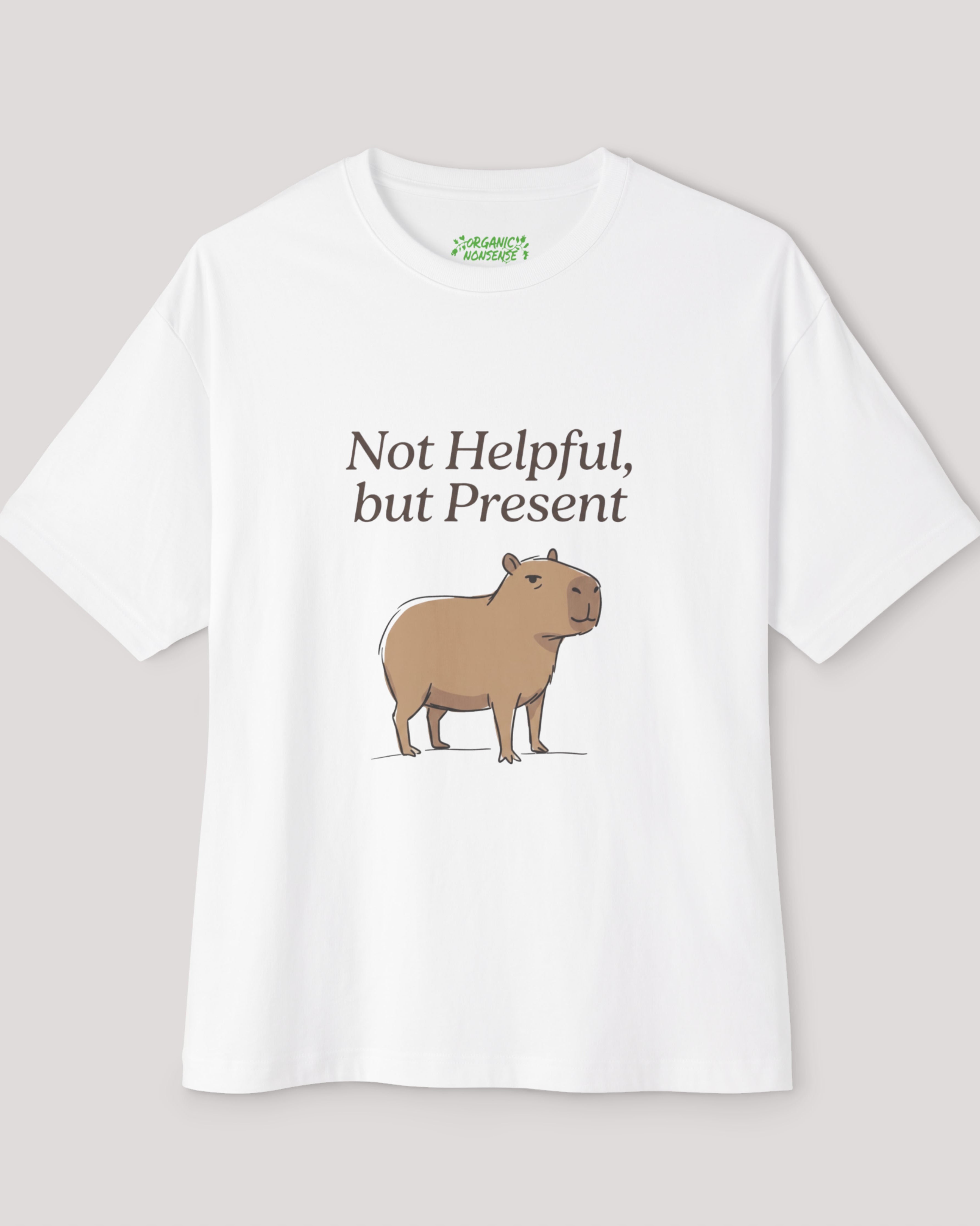Not Helpful, but Present Oversized Capybara Tee