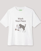 Wash Your Paws Oversized Cat Tee