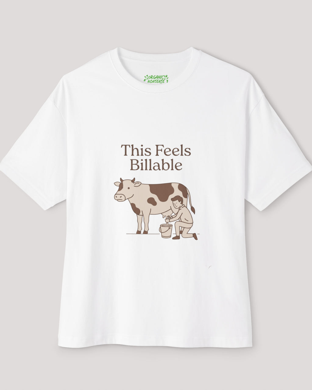This Feels Billable Oversized Cow Tee