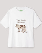 This Feels Billable Oversized Cow Tee