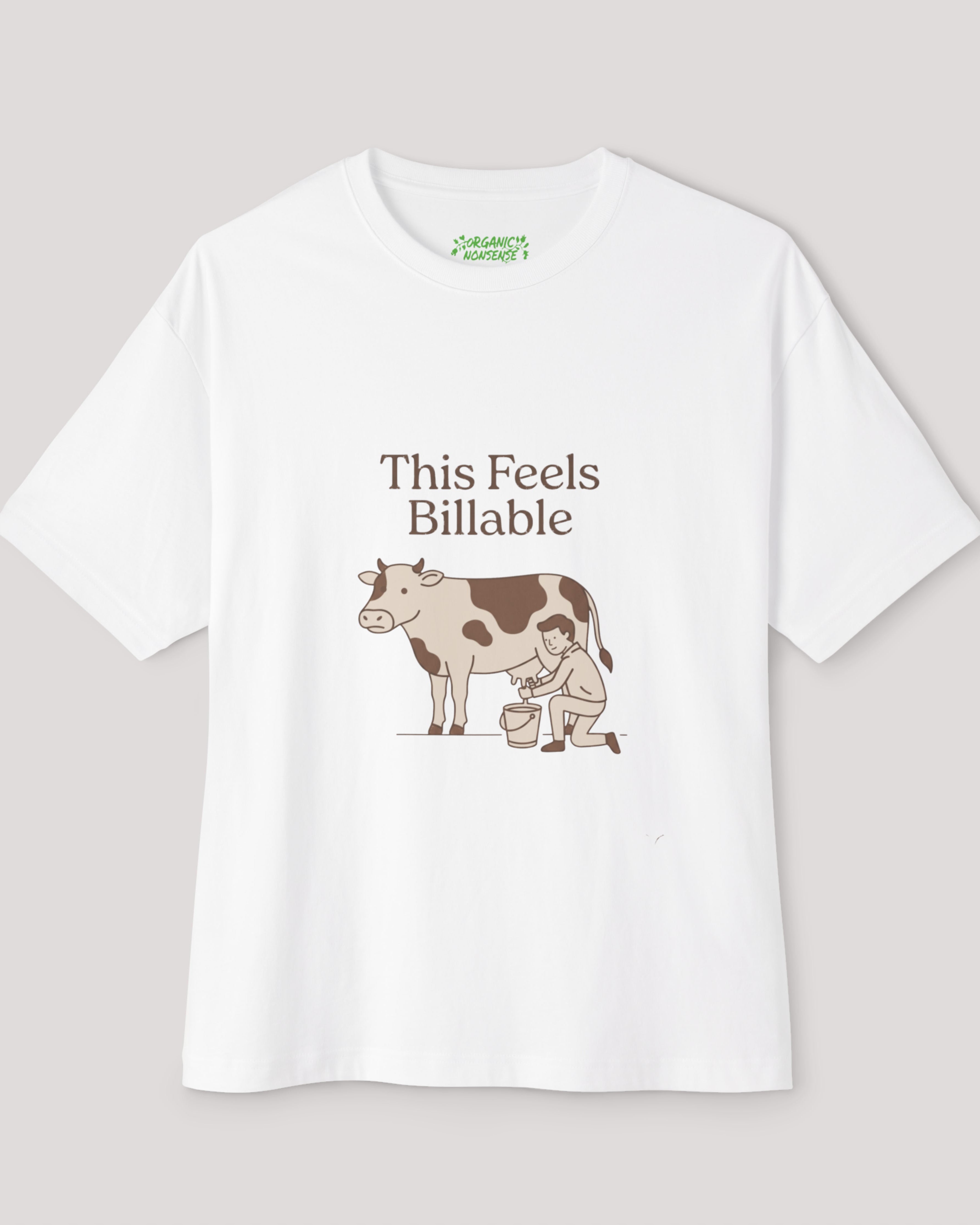 This Feels Billable Oversized Cow Tee